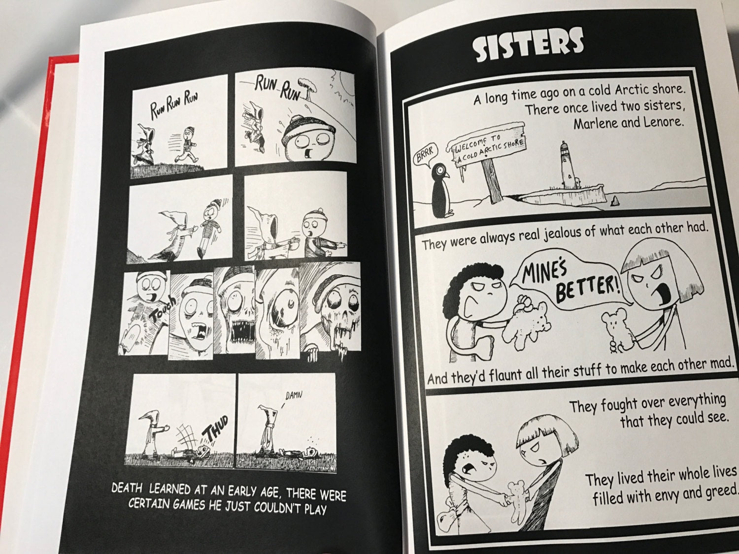 Odd Tales anthology. 144 pages of cute yet macabre illustrated stories. Hardcover signed with a sketch.