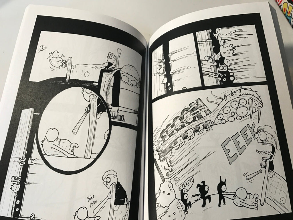 Odd Tales anthology. 144 pages of cute yet macabre illustrated stories. Hardcover signed with a sketch.