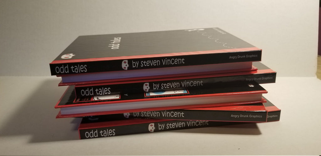 Odd Tales anthology. 144 pages of cute yet macabre illustrated stories. Hardcover signed with a sketch.