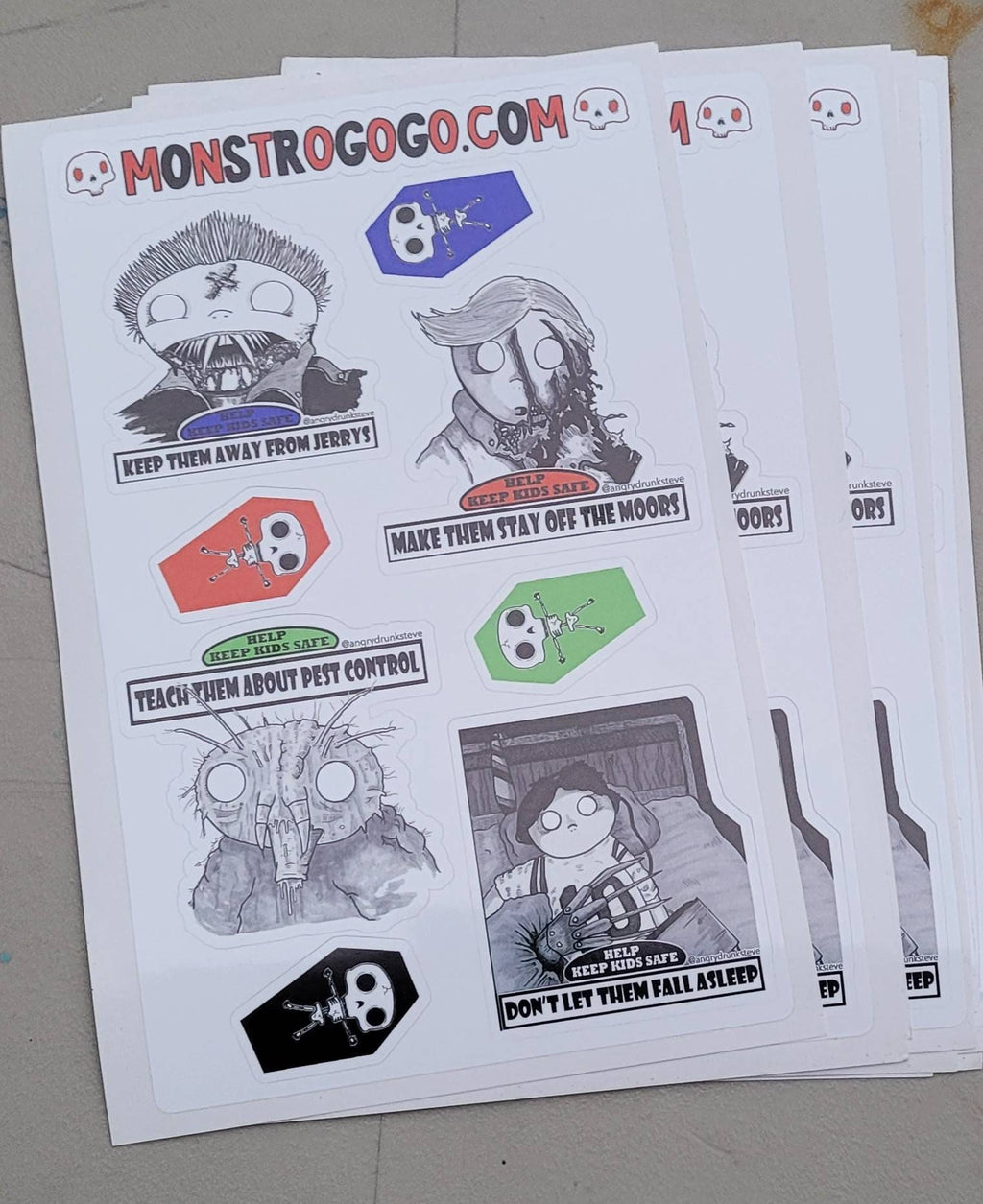 HORROR Safety Kid Sticker Sheet 2