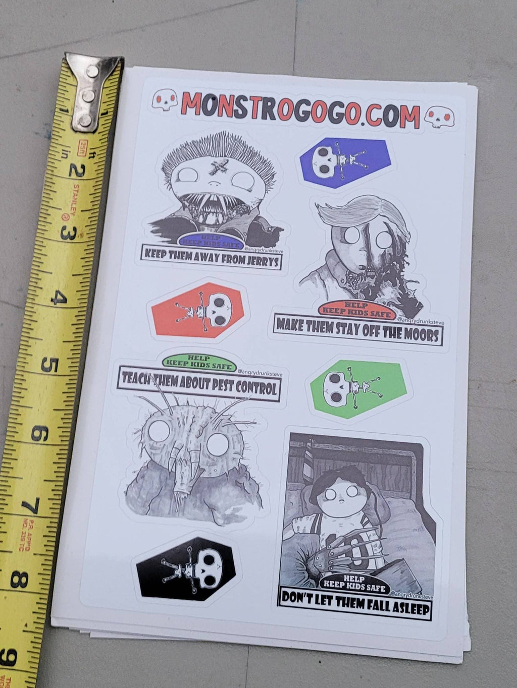 HORROR Safety Kid Sticker Sheet 2