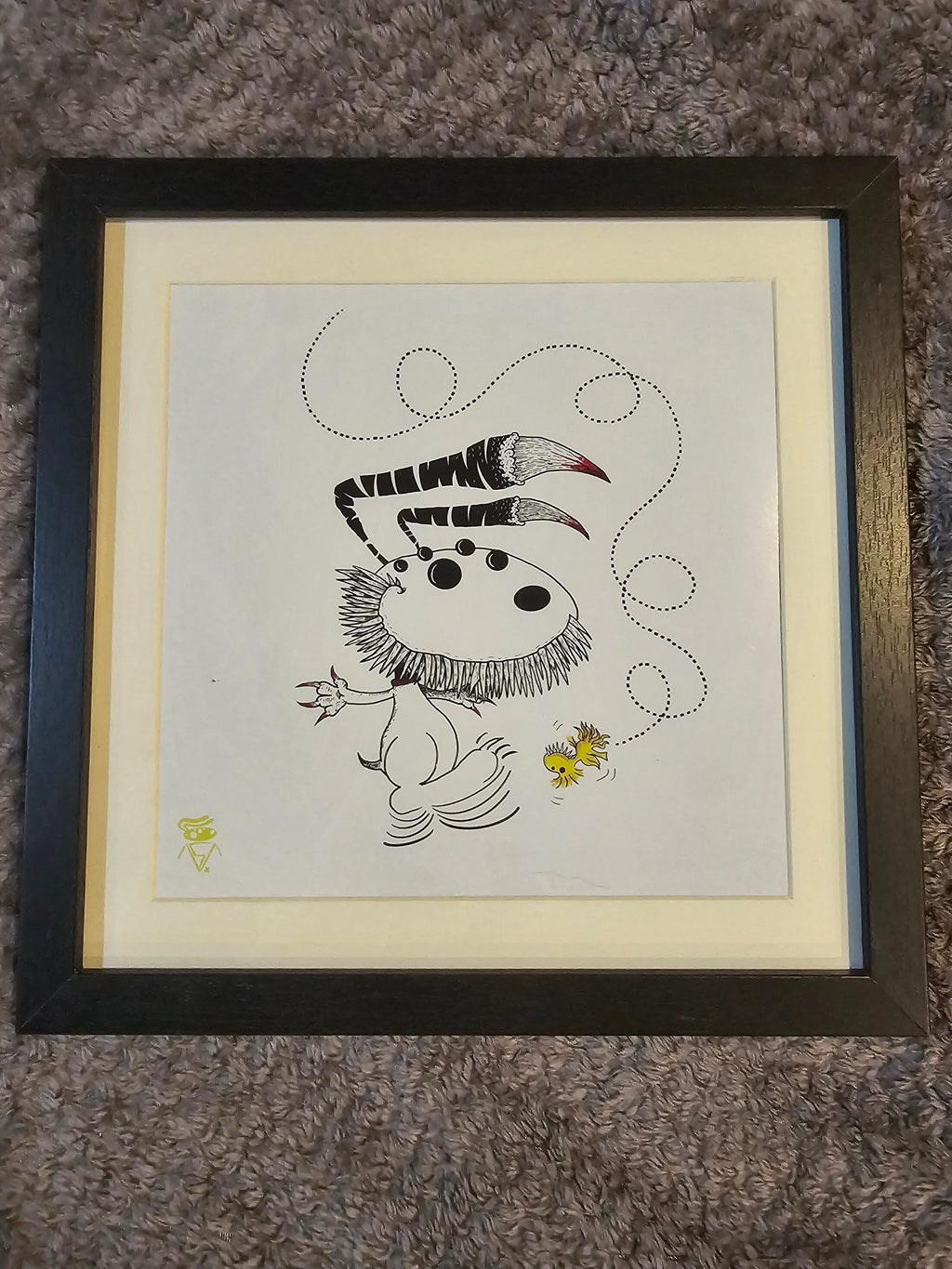 Happiness is a warm puppy.-Square Print