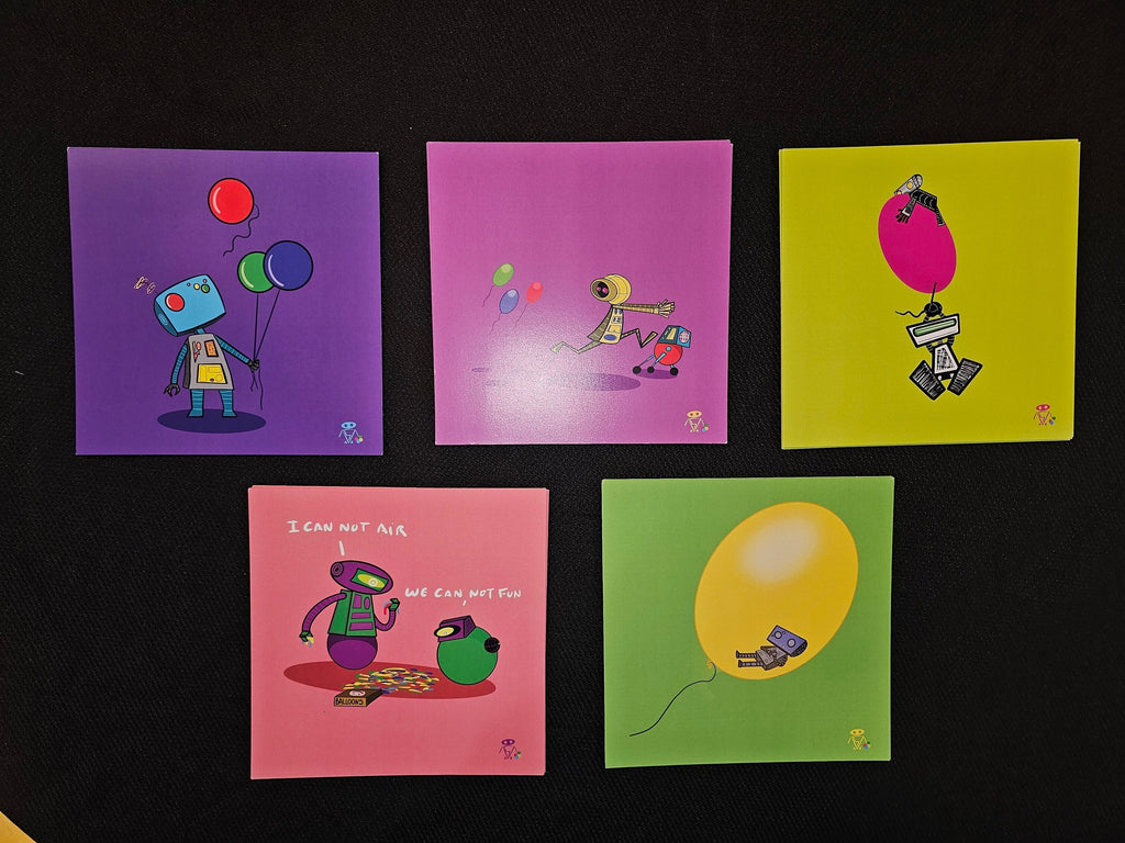 All 5 Robots and Balloons prints