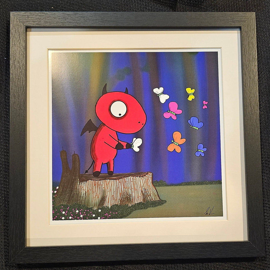 Jersey Devil & Butterflies -Square Print