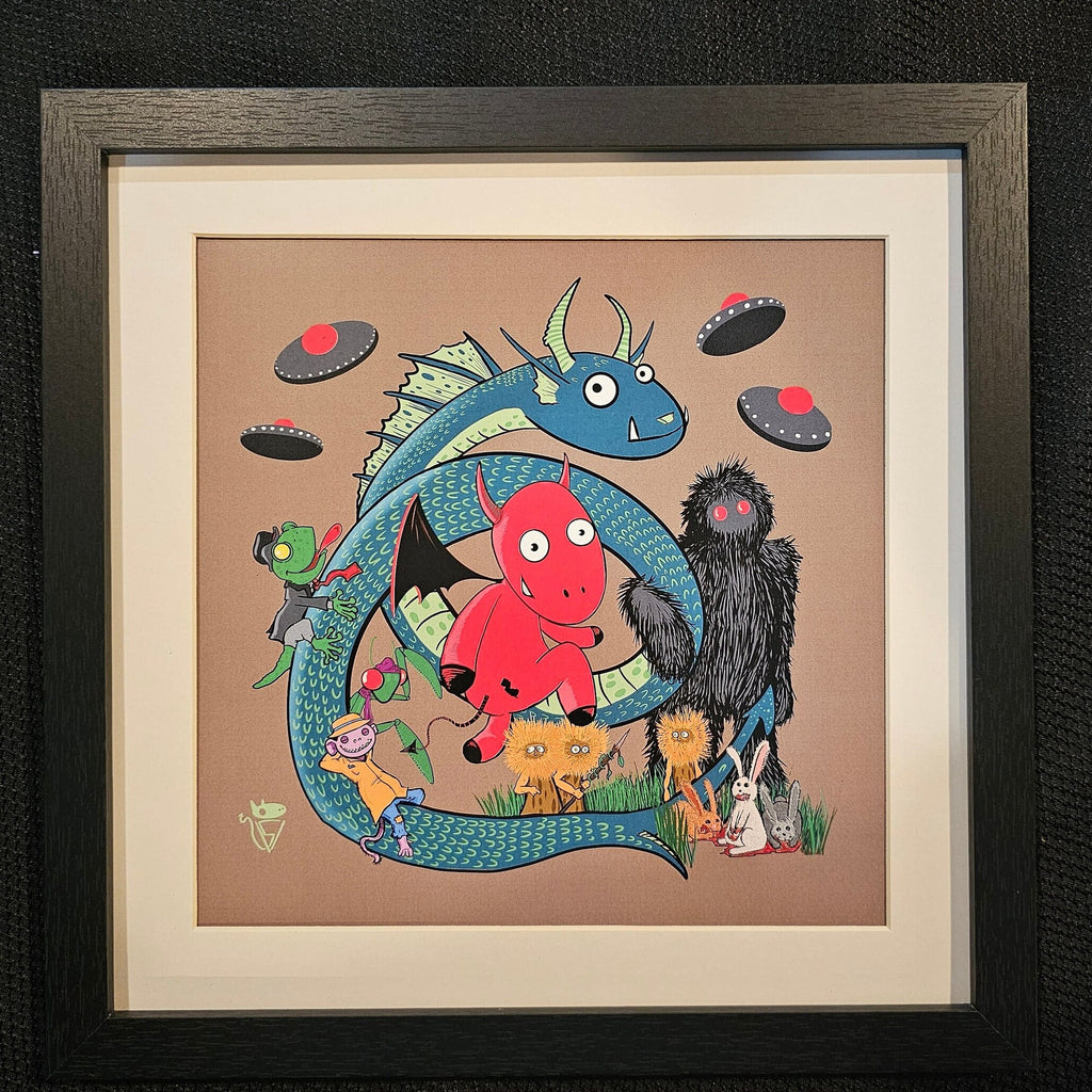 New Jersey Cryptid Party-Square Print