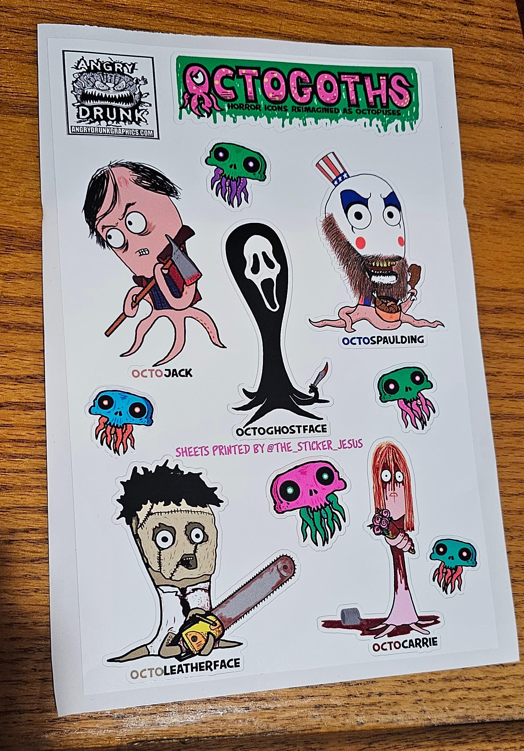 Octogoth Sticker Sheet Ghost