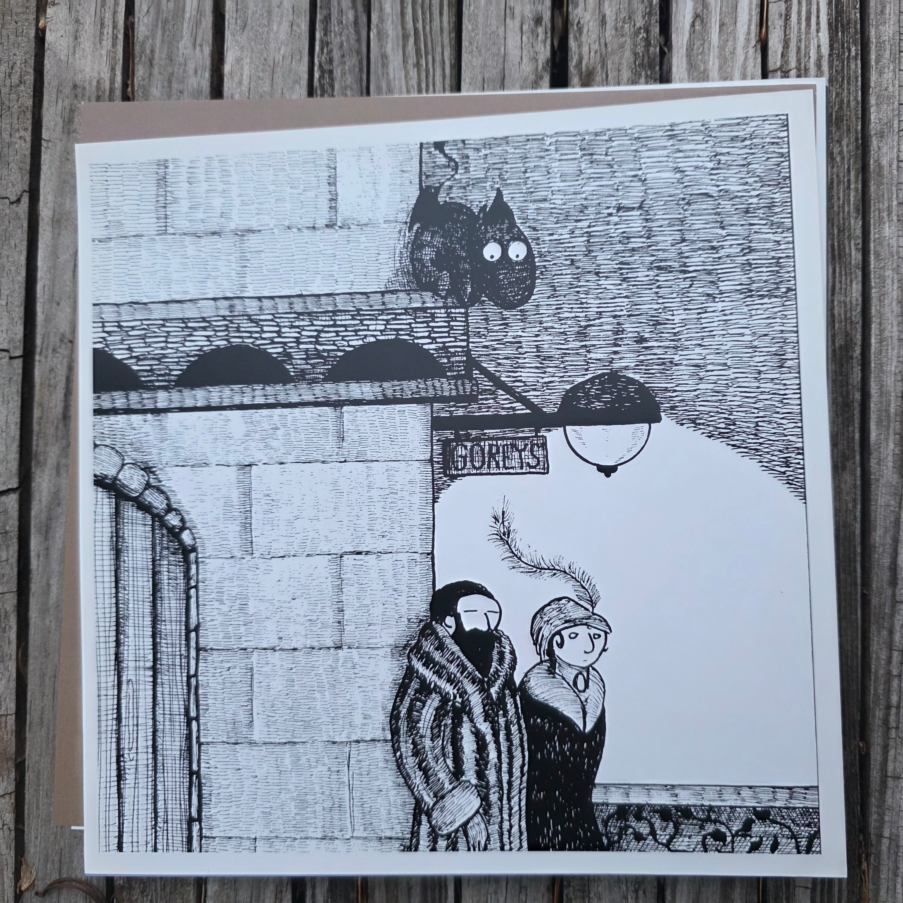 Jersey Devil & Gorey's Pub-Square Print