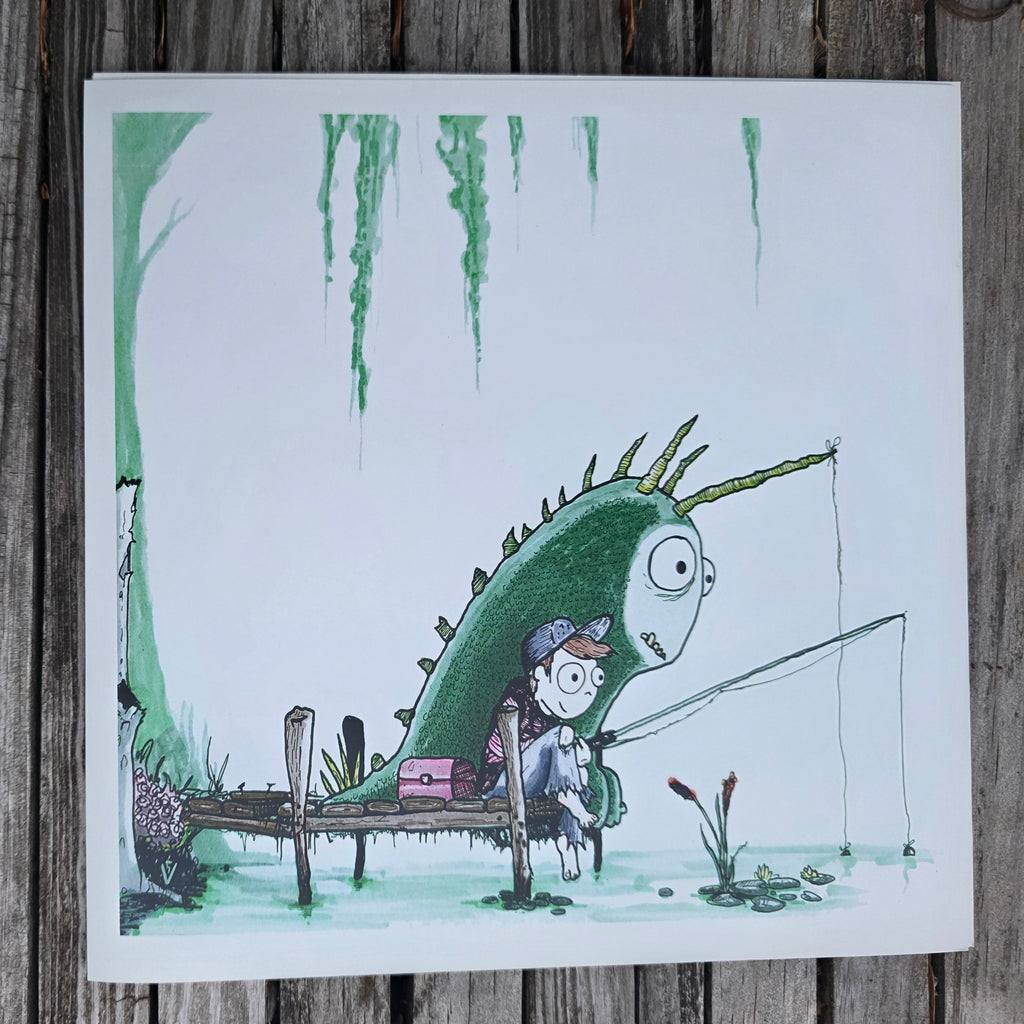 Gone Fishin'-Square Print