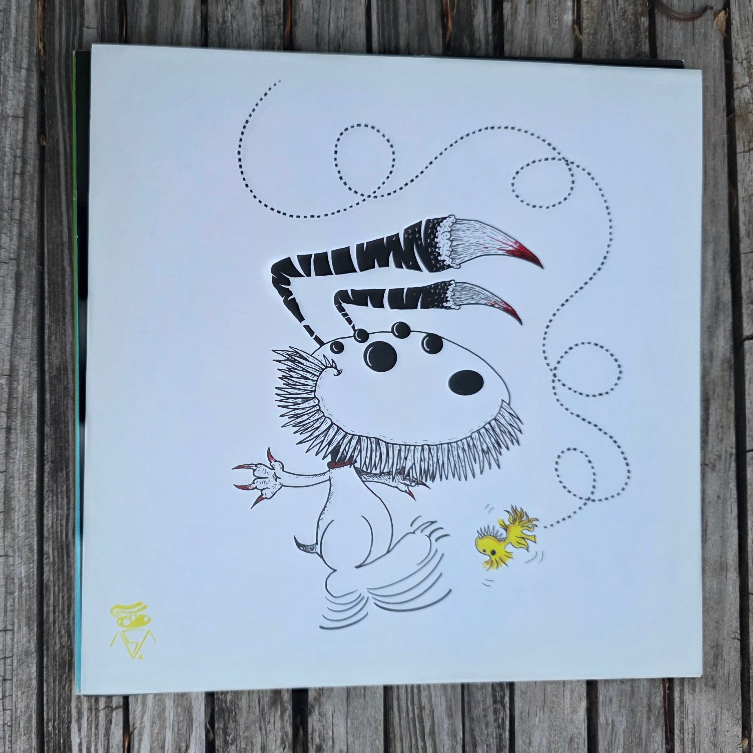 Happiness is a warm puppy.-Square Print