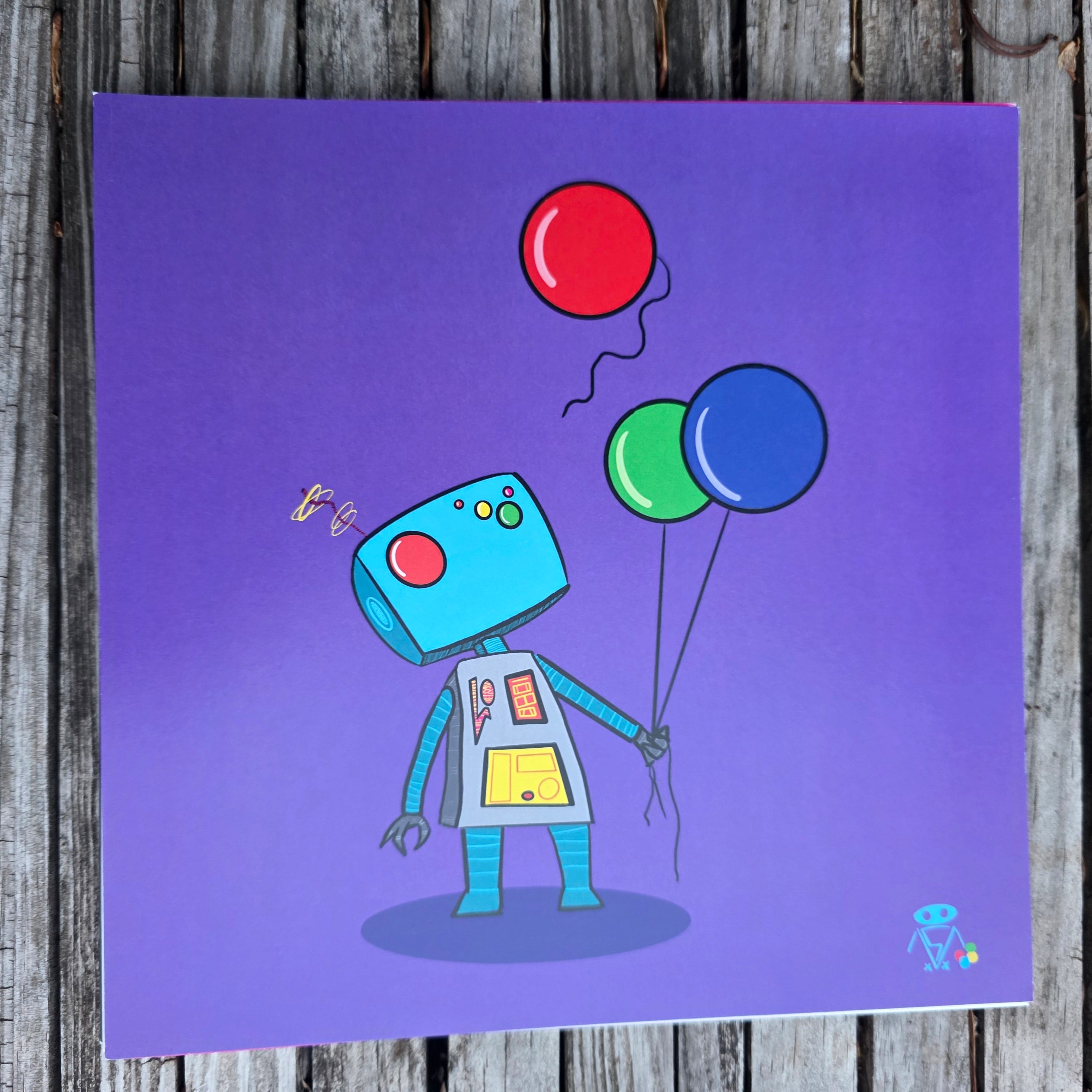 All 5 Robots and Balloons prints